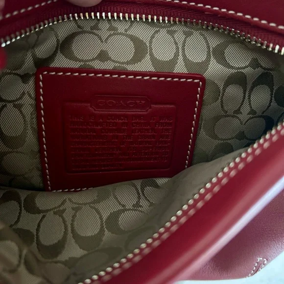 Coach Red Leather Mini Bag - Picture 5 of 11